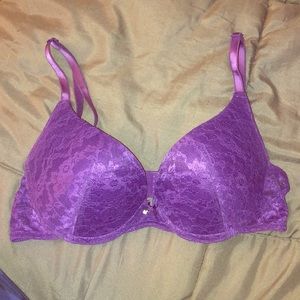 Victoria’s Secret Push Up 34A Purple Lace Bra